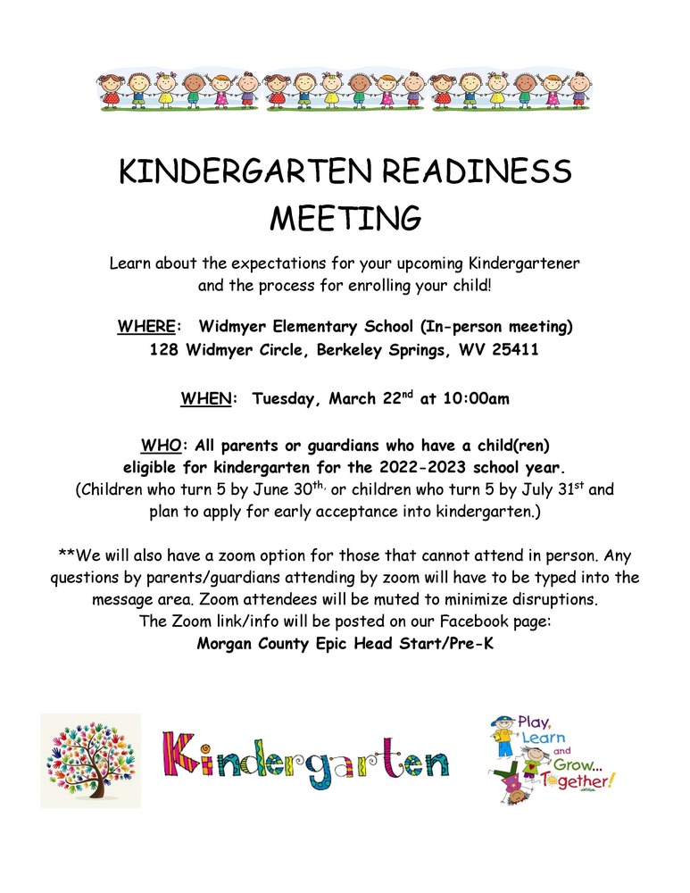2022-2023 Kindergarten Readiness Meeting