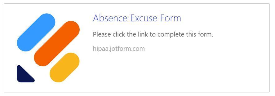 Absence Excuse Form