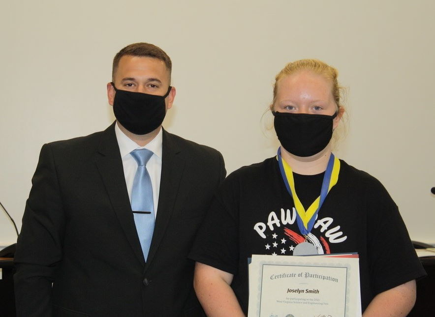 Eric Lyda with Joselyn Smith - State Science Winner