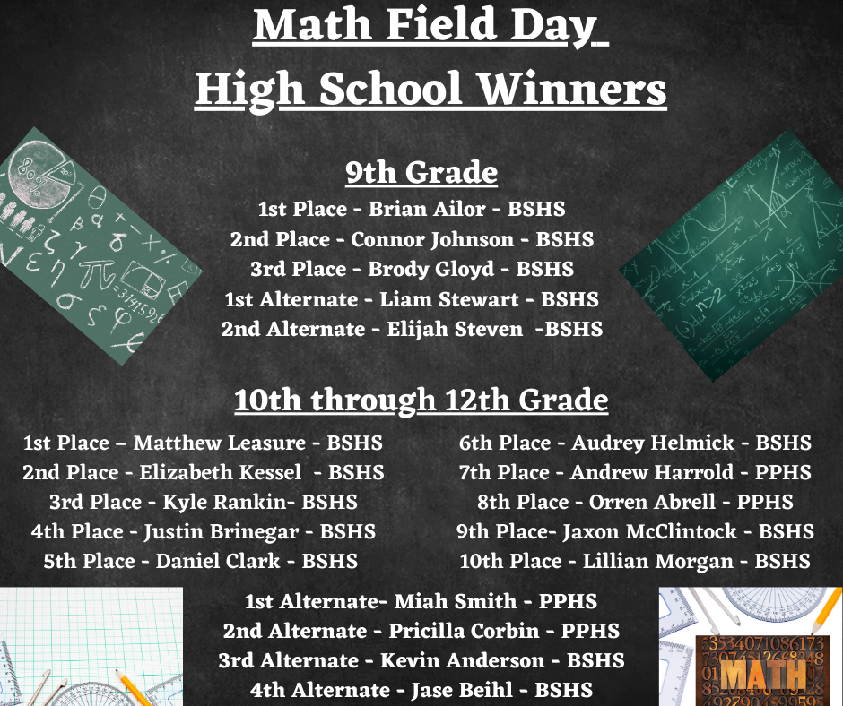 Math Field Day High Winners