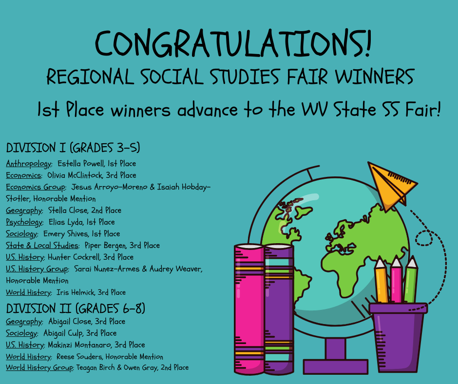 Regional Social Studies Fair Winners